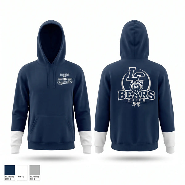 Hoodie, La Cueva Bears, Cheer, Teamtime, Team time, sublimation, custom sports apparel, team uniforms, spirit wear, spiritwear, sports uniforms, custom shirts, team store, custom team store, fundraiser sports, apparel fundraiser
