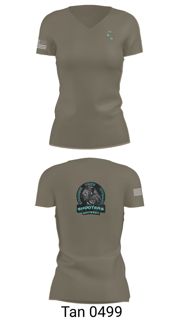 Womens Short Sleeve Vneck Shirt, Shooters odyssey, National Guard, Teamtime, Team time, sublimation, custom sports apparel, team uniforms, spirit wear, spiritwear, sports uniforms, custom shirts, team store, custom team store, fundraiser sports, apparel fundraiser