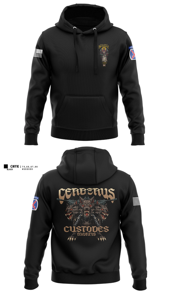 Hoodie, Cerberus Platoon C 3-6, Army, Teamtime, Team time, sublimation, custom sports apparel, team uniforms, spirit wear, spiritwear, sports uniforms, custom shirts, team store, custom team store, fundraiser sports, apparel fundraiser