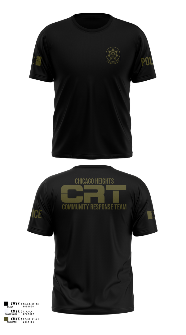 Short Sleeve Performance Shirt, Chicago Heights Community Response Team, Police, Teamtime, Team time, sublimation, custom sports apparel, team uniforms, spirit wear, spiritwear, sports uniforms, custom shirts, team store, custom team store, fundraiser sports, apparel fundraiser
