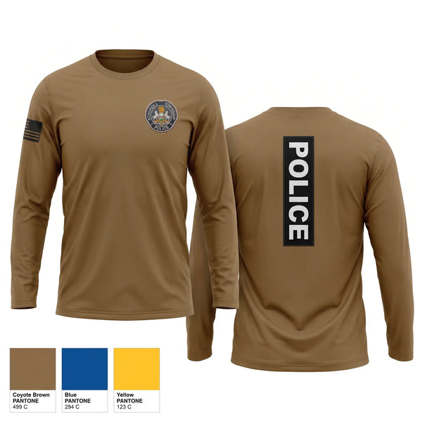 Long Sleeve Performance Shirt, Schuylkill Twp Police, Police, Teamtime, Team time, sublimation, custom sports apparel, team uniforms, spirit wear, spiritwear, sports uniforms, custom shirts, team store, custom team store, fundraiser sports, apparel fundraiser
