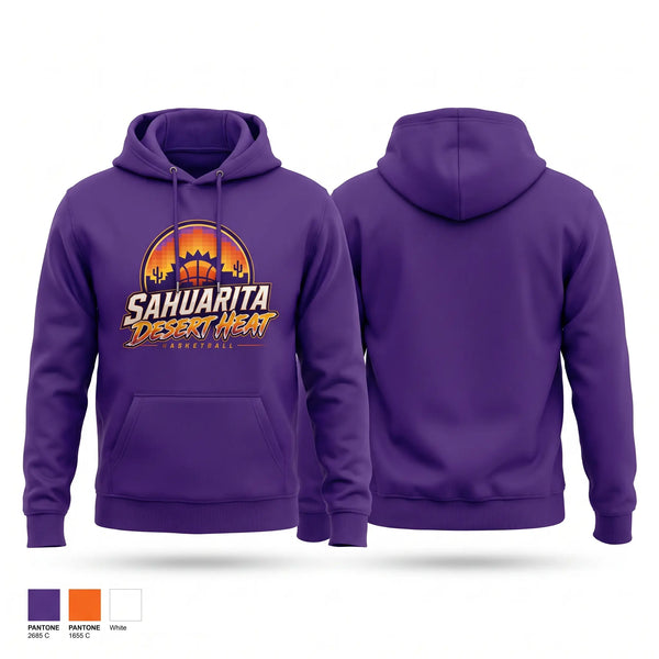 Hoodie, Sahuarita Desert Heat, Men's Basketball, Teamtime, Team time, sublimation, custom sports apparel, team uniforms, spirit wear, spiritwear, sports uniforms, custom shirts, team store, custom team store, fundraiser sports, apparel fundraiser