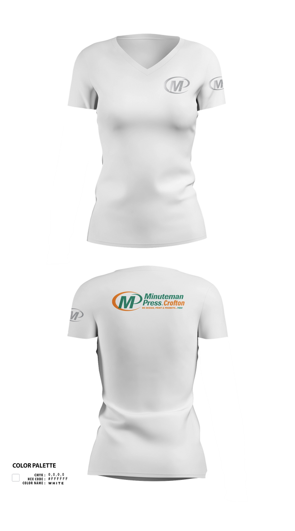 Womens Short Sleeve Vneck Shirt, LaTasha Ward - Minuteman Press Crofton , , Teamtime, Team time, sublimation, custom sports apparel, team uniforms, spirit wear, spiritwear, sports uniforms, custom shirts, team store, custom team store, fundraiser sports, apparel fundraiser