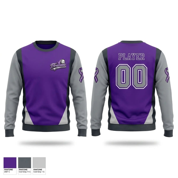 Crew Neck Sweatshirt, Fireballs, Baseball, Teamtime, Team time, sublimation, custom sports apparel, team uniforms, spirit wear, spiritwear, sports uniforms, custom shirts, team store, custom team store, fundraiser sports, apparel fundraiser