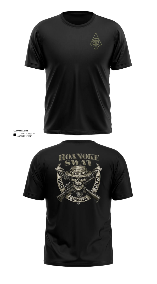 Short Sleeve Performance Shirt, Roanoke SWAT, Police, Teamtime, Team time, sublimation, custom sports apparel, team uniforms, spirit wear, spiritwear, sports uniforms, custom shirts, team store, custom team store, fundraiser sports, apparel fundraiser
