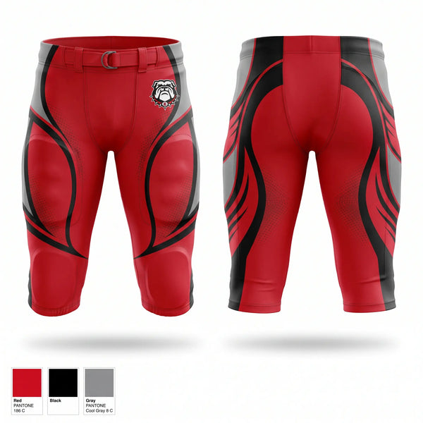 Football Pants, Hickman County Bulldogs, , Teamtime, Team time, sublimation, custom sports apparel, team uniforms, spirit wear, spiritwear, sports uniforms, custom shirts, team store, custom team store, fundraiser sports, apparel fundraiser