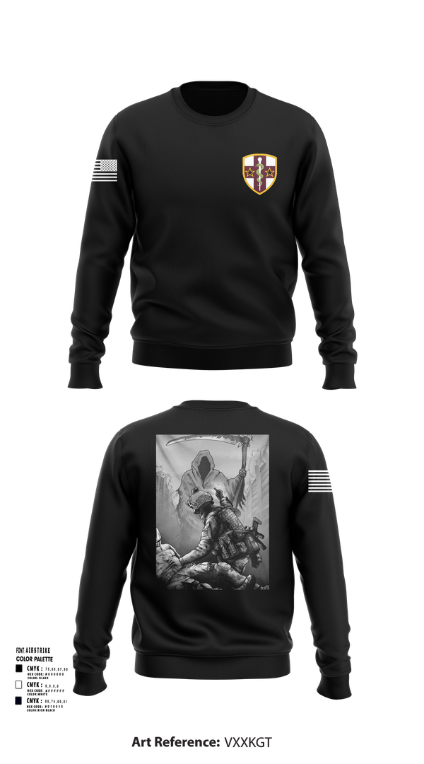 Crew Neck Sweatshirt, 7455th MORU, , Teamtime, Team time, sublimation, custom sports apparel, team uniforms, spirit wear, spiritwear, sports uniforms, custom shirts, team store, custom team store, fundraiser sports, apparel fundraiser