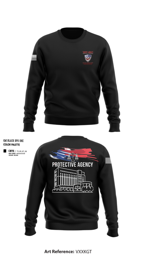 Crew Neck Sweatshirt, Vet-Sec Protective agency, , Teamtime, Team time, sublimation, custom sports apparel, team uniforms, spirit wear, spiritwear, sports uniforms, custom shirts, team store, custom team store, fundraiser sports, apparel fundraiser