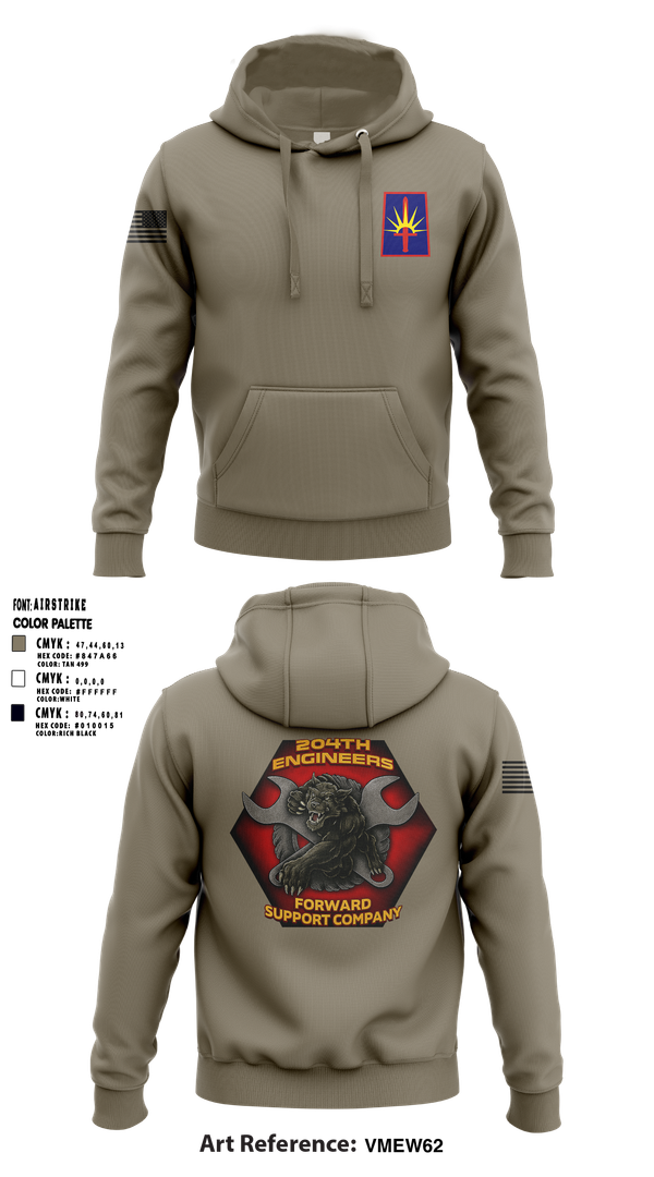 Hoodie, 204thFSC, National Guard, Teamtime, Team time, sublimation, custom sports apparel, team uniforms, spirit wear, spiritwear, sports uniforms, custom shirts, team store, custom team store, fundraiser sports, apparel fundraiser
