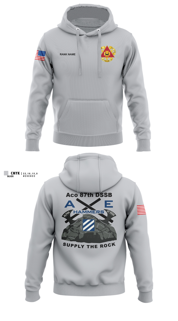Hoodie, Aco 87th DSSB, Army, Teamtime, Team time, sublimation, custom sports apparel, team uniforms, spirit wear, spiritwear, sports uniforms, custom shirts, team store, custom team store, fundraiser sports, apparel fundraiser