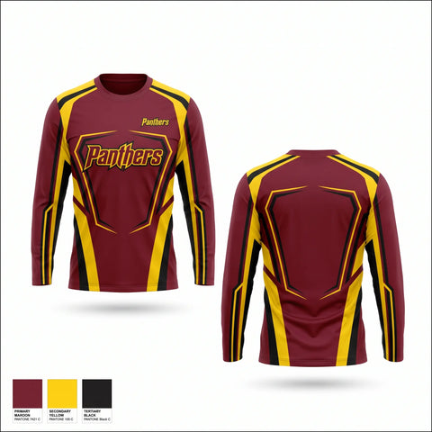 Long Sleeve Performance Shirt, Panthers, Women's Basketball, Teamtime, Team time, sublimation, custom sports apparel, team uniforms, spirit wear, spiritwear, sports uniforms, custom shirts, team store, custom team store, fundraiser sports, apparel fundraiser