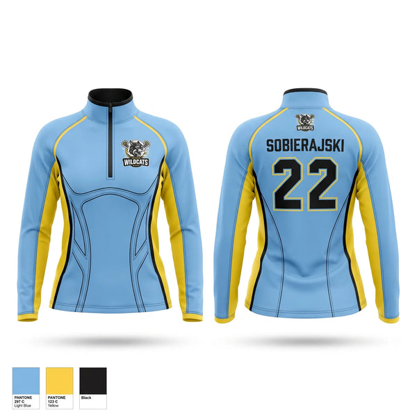 Quarter Zip Jacket, Wildcats, Women's Lacrosse, Teamtime, Team time, sublimation, custom sports apparel, team uniforms, spirit wear, spiritwear, sports uniforms, custom shirts, team store, custom team store, fundraiser sports, apparel fundraiser
