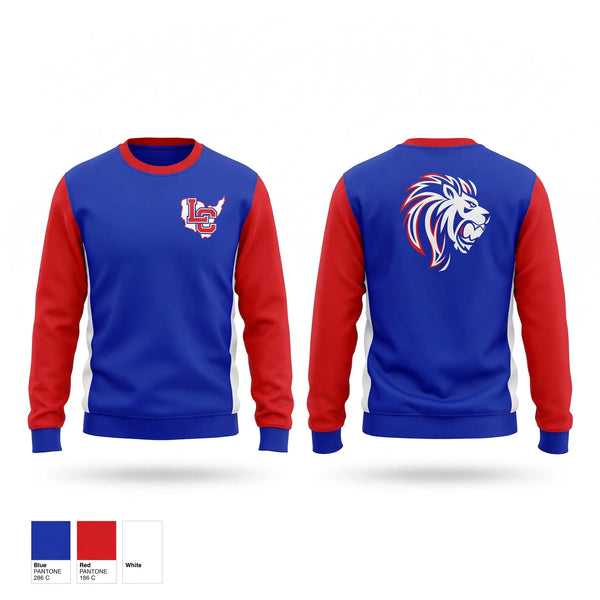 Crew Neck Sweatshirt, Lewis County Lions, , Teamtime, Team time, sublimation, custom sports apparel, team uniforms, spirit wear, spiritwear, sports uniforms, custom shirts, team store, custom team store, fundraiser sports, apparel fundraiser