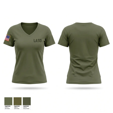 Womens Short Sleeve Vneck Shirt, LASD, Police, Teamtime, Team time, sublimation, custom sports apparel, team uniforms, spirit wear, spiritwear, sports uniforms, custom shirts, team store, custom team store, fundraiser sports, apparel fundraiser