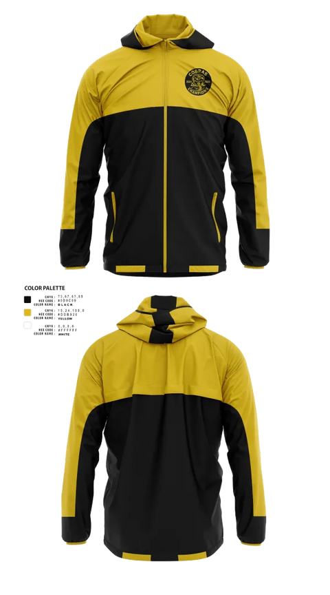 Windbreaker, Cobras, Ice Hockey, Teamtime, Team time, sublimation, custom sports apparel, team uniforms, spirit wear, spiritwear, sports uniforms, custom shirts, team store, custom team store, fundraiser sports, apparel fundraiser