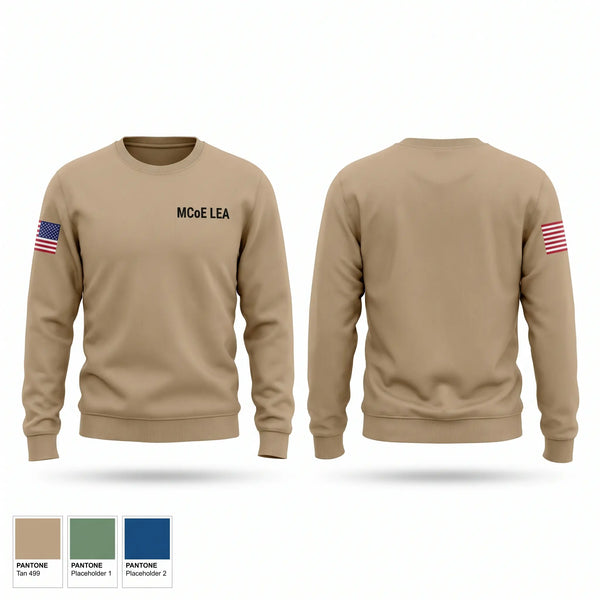 Crew Neck Sweatshirt, MCoE LEA, Army, Teamtime, Team time, sublimation, custom sports apparel, team uniforms, spirit wear, spiritwear, sports uniforms, custom shirts, team store, custom team store, fundraiser sports, apparel fundraiser