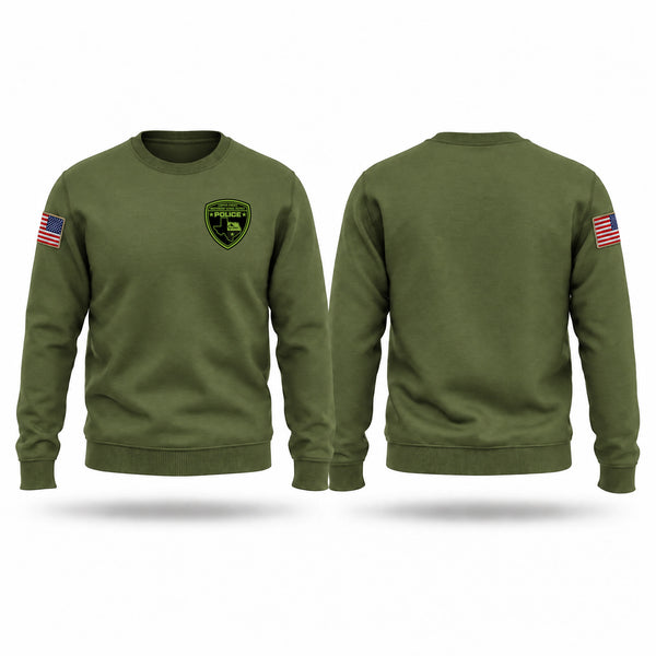 Crew Neck Sweatshirt, CCISDPD, Police, Teamtime, Team time, sublimation, custom sports apparel, team uniforms, spirit wear, spiritwear, sports uniforms, custom shirts, team store, custom team store, fundraiser sports, apparel fundraiser