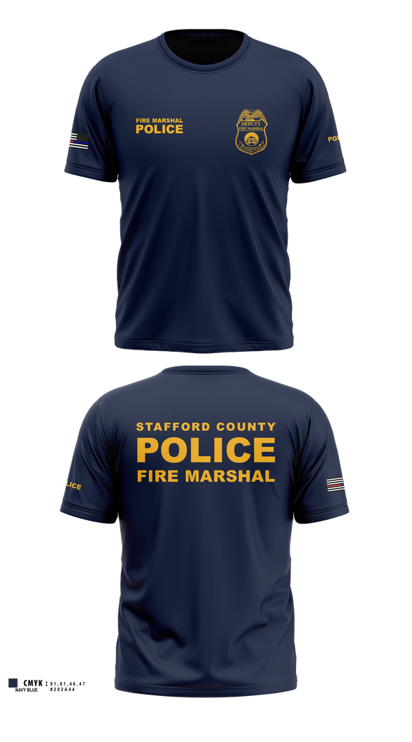 Short Sleeve Performance Shirt, Stafford County Fire Marshal's Office, Police, Teamtime, Team time, sublimation, custom sports apparel, team uniforms, spirit wear, spiritwear, sports uniforms, custom shirts, team store, custom team store, fundraiser sports, apparel fundraiser