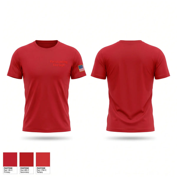 Short Sleeve Performance Shirt, Paris Landing Fire Dept, Fire Department, Teamtime, Team time, sublimation, custom sports apparel, team uniforms, spirit wear, spiritwear, sports uniforms, custom shirts, team store, custom team store, fundraiser sports, apparel fundraiser