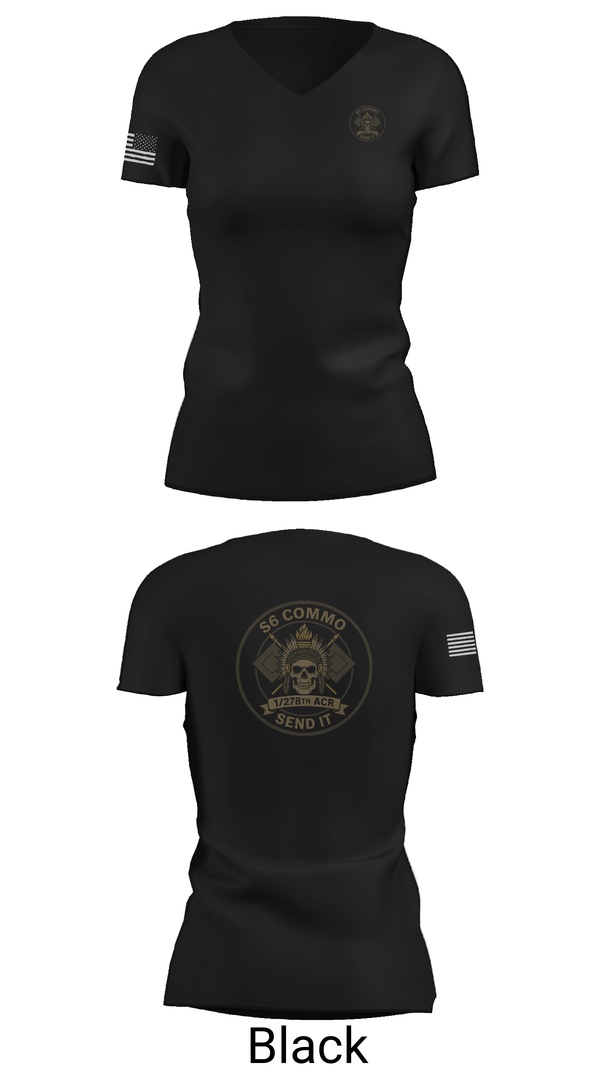 Womens Short Sleeve Vneck Shirt, 1/278th ACR, , Teamtime, Team time, sublimation, custom sports apparel, team uniforms, spirit wear, spiritwear, sports uniforms, custom shirts, team store, custom team store, fundraiser sports, apparel fundraiser