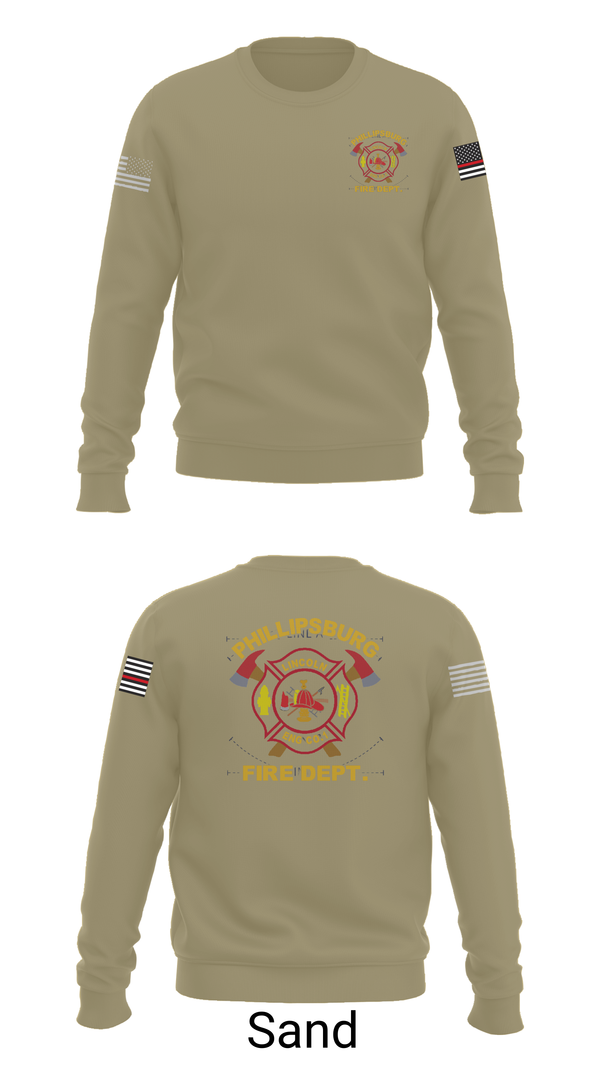 Crew Neck Sweatshirt, PHILLIPSBURG FIRE DEPARTMENT, , Teamtime, Team time, sublimation, custom sports apparel, team uniforms, spirit wear, spiritwear, sports uniforms, custom shirts, team store, custom team store, fundraiser sports, apparel fundraiser