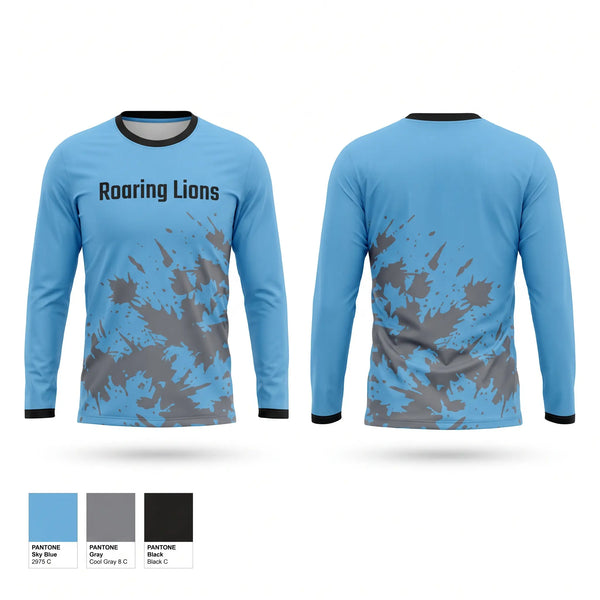 Long Sleeve Performance Shirt, Roaring Lions, Men's Soccer, Teamtime, Team time, sublimation, custom sports apparel, team uniforms, spirit wear, spiritwear, sports uniforms, custom shirts, team store, custom team store, fundraiser sports, apparel fundraiser