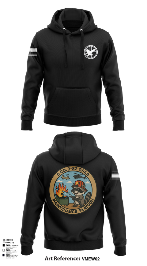 Hoodie, D Co 3-82 GSAB Maintenance Platoon, , Teamtime, Team time, sublimation, custom sports apparel, team uniforms, spirit wear, spiritwear, sports uniforms, custom shirts, team store, custom team store, fundraiser sports, apparel fundraiser