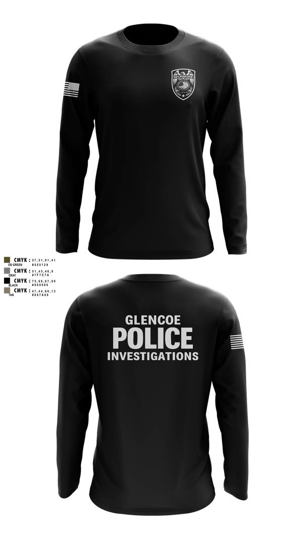 Long Sleeve Performance Shirt, Glencoe Investigations, Police, Teamtime, Team time, sublimation, custom sports apparel, team uniforms, spirit wear, spiritwear, sports uniforms, custom shirts, team store, custom team store, fundraiser sports, apparel fundraiser
