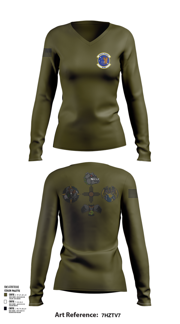 Womens Long Sleeve Vneck Shirt, 49 LRS, Air Force, Teamtime, Team time, sublimation, custom sports apparel, team uniforms, spirit wear, spiritwear, sports uniforms, custom shirts, team store, custom team store, fundraiser sports, apparel fundraiser