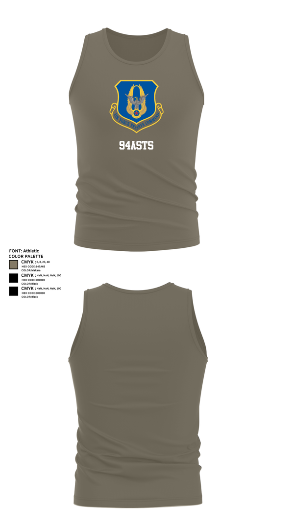 Tank Top, 94ASTS, Air Force, Teamtime, Team time, sublimation, custom sports apparel, team uniforms, spirit wear, spiritwear, sports uniforms, custom shirts, team store, custom team store, fundraiser sports, apparel fundraiser