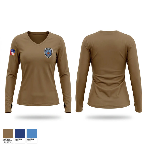 Womens Long Sleeve Vneck Shirt, B Squad, Police, Teamtime, Team time, sublimation, custom sports apparel, team uniforms, spirit wear, spiritwear, sports uniforms, custom shirts, team store, custom team store, fundraiser sports, apparel fundraiser