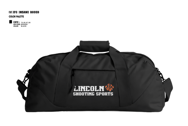 Duffle Bag, Lincoln Shooting Sports, , Teamtime, Team time, sublimation, custom sports apparel, team uniforms, spirit wear, spiritwear, sports uniforms, custom shirts, team store, custom team store, fundraiser sports, apparel fundraiser