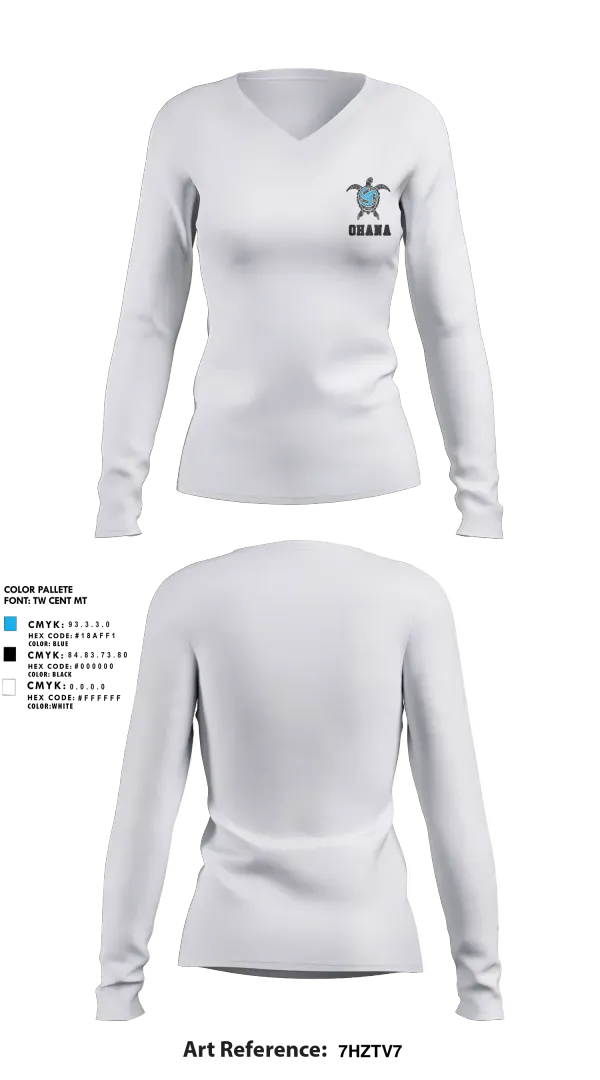 Womens Long Sleeve Vneck Shirt, Ohana Volleyball, Women's Volleyball, Teamtime, Team time, sublimation, custom sports apparel, team uniforms, spirit wear, spiritwear, sports uniforms, custom shirts, team store, custom team store, fundraiser sports, apparel fundraiser
