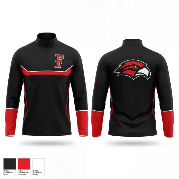 Quarter Zip Jacket, Frontier, Wrestling, Teamtime, Team time, sublimation, custom sports apparel, team uniforms, spirit wear, spiritwear, sports uniforms, custom shirts, team store, custom team store, fundraiser sports, apparel fundraiser