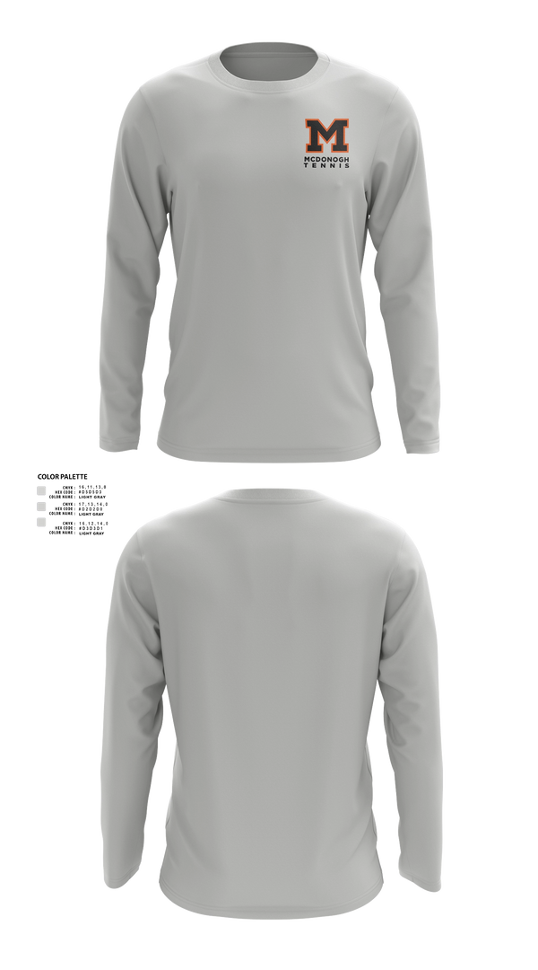 Long Sleeve Performance Shirt, Mcdonogh Girls Tennis, Tennis, Teamtime, Team time, sublimation, custom sports apparel, team uniforms, spirit wear, spiritwear, sports uniforms, custom shirts, team store, custom team store, fundraiser sports, apparel fundraiser