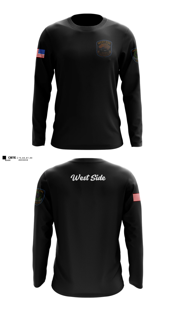 Long Sleeve Performance Shirt, Houston Police West Side, Police, Teamtime, Team time, sublimation, custom sports apparel, team uniforms, spirit wear, spiritwear, sports uniforms, custom shirts, team store, custom team store, fundraiser sports, apparel fundraiser