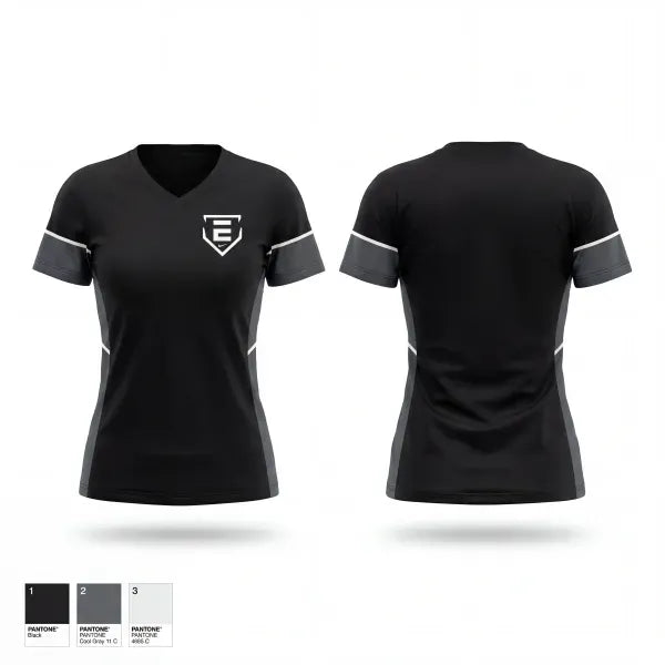 Womens Short Sleeve Vneck Shirt, Elite Umpires, Baseball, Teamtime, Team time, sublimation, custom sports apparel, team uniforms, spirit wear, spiritwear, sports uniforms, custom shirts, team store, custom team store, fundraiser sports, apparel fundraiser