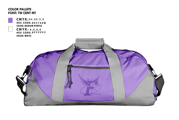 Duffle Bag, The Charlotte Flights, Track & Field, Teamtime, Team time, sublimation, custom sports apparel, team uniforms, spirit wear, spiritwear, sports uniforms, custom shirts, team store, custom team store, fundraiser sports, apparel fundraiser