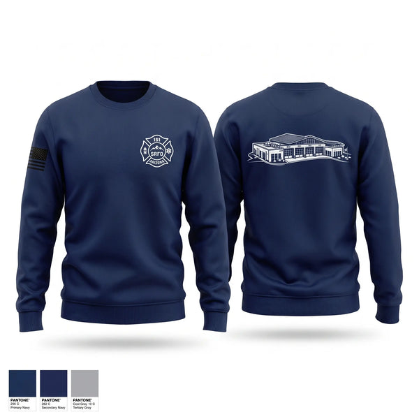 Crew Neck Sweatshirt, Station 151, Fire Department, Teamtime, Team time, sublimation, custom sports apparel, team uniforms, spirit wear, spiritwear, sports uniforms, custom shirts, team store, custom team store, fundraiser sports, apparel fundraiser
