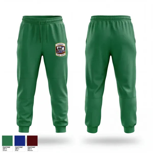 Sweatpants, Lando Fire Department, Fire Department, Teamtime, Team time, sublimation, custom sports apparel, team uniforms, spirit wear, spiritwear, sports uniforms, custom shirts, team store, custom team store, fundraiser sports, apparel fundraiser