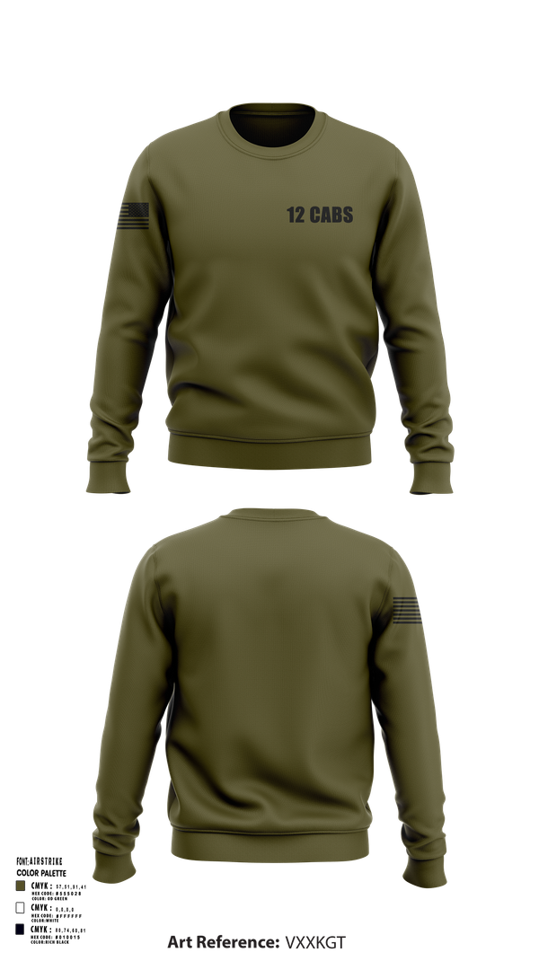 Crew Neck Sweatshirt, 12 CABS, , Teamtime, Team time, sublimation, custom sports apparel, team uniforms, spirit wear, spiritwear, sports uniforms, custom shirts, team store, custom team store, fundraiser sports, apparel fundraiser