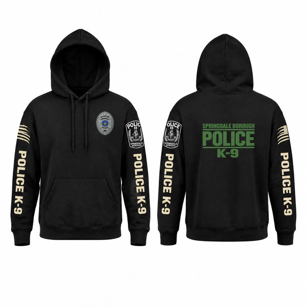 Hoodie, Springdale Borough Police K9, Police, Teamtime, Team time, sublimation, custom sports apparel, team uniforms, spirit wear, spiritwear, sports uniforms, custom shirts, team store, custom team store, fundraiser sports, apparel fundraiser