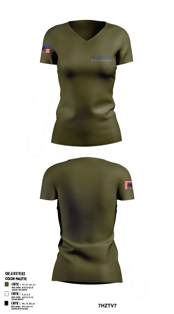 Womens Short Sleeve Vneck Shirt, SkyBridge Aviation, , Teamtime, Team time, sublimation, custom sports apparel, team uniforms, spirit wear, spiritwear, sports uniforms, custom shirts, team store, custom team store, fundraiser sports, apparel fundraiser
