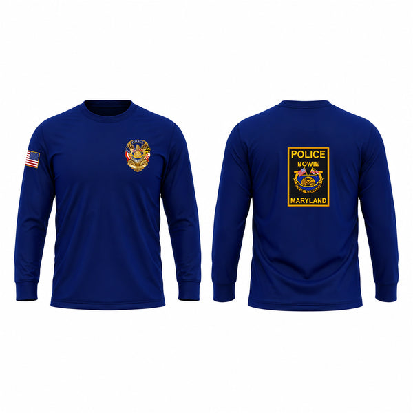 Long Sleeve Performance Shirt, City of Bowie Police, Police, Teamtime, Team time, sublimation, custom sports apparel, team uniforms, spirit wear, spiritwear, sports uniforms, custom shirts, team store, custom team store, fundraiser sports, apparel fundraiser