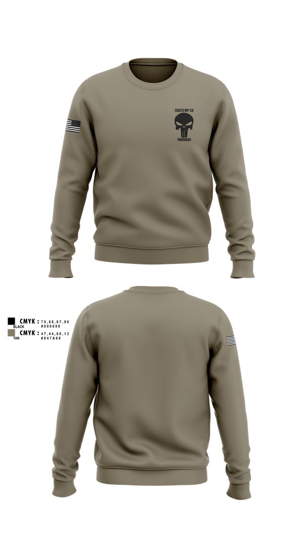 Crew Neck Sweatshirt, 330th MP Co, National Guard, Teamtime, Team time, sublimation, custom sports apparel, team uniforms, spirit wear, spiritwear, sports uniforms, custom shirts, team store, custom team store, fundraiser sports, apparel fundraiser