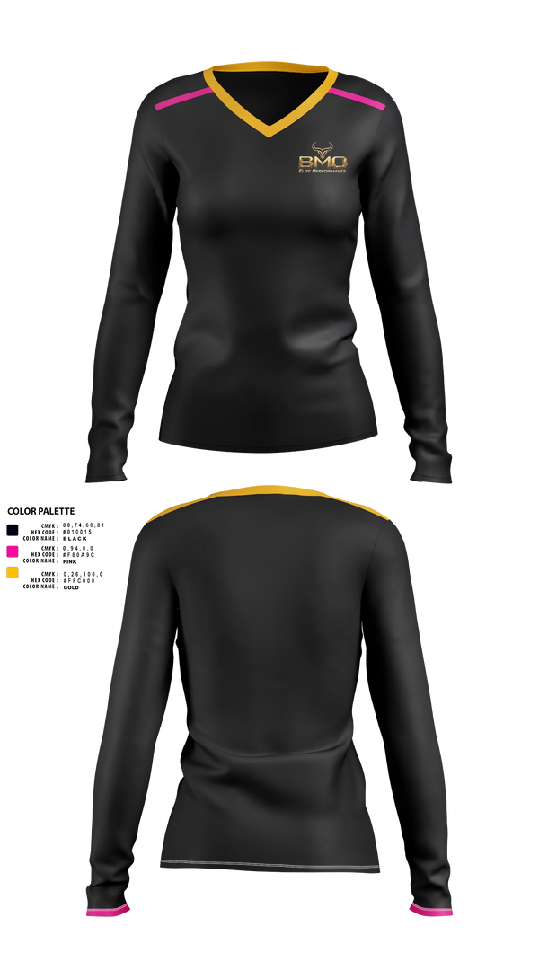 Womens Long Sleeve Vneck Shirt, BMO Elite 12u Salvadge, Softball, Teamtime, Team time, sublimation, custom sports apparel, team uniforms, spirit wear, spiritwear, sports uniforms, custom shirts, team store, custom team store, fundraiser sports, apparel fundraiser