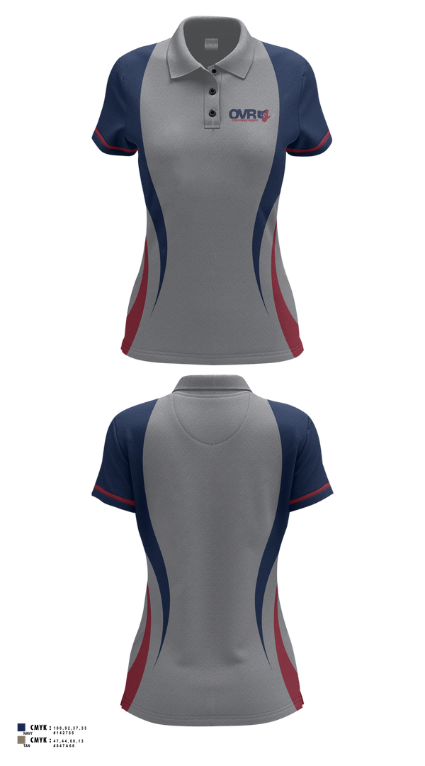 Womens Short Sleeve Performance Polo, Ohio Valley Region Volleyball, Women's Volleyball, Teamtime, Team time, sublimation, custom sports apparel, team uniforms, spirit wear, spiritwear, sports uniforms, custom shirts, team store, custom team store, fundraiser sports, apparel fundraiser