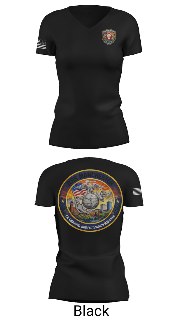 Womens Short Sleeve Vneck Shirt, RSS Manchester, Marines, Teamtime, Team time, sublimation, custom sports apparel, team uniforms, spirit wear, spiritwear, sports uniforms, custom shirts, team store, custom team store, fundraiser sports, apparel fundraiser