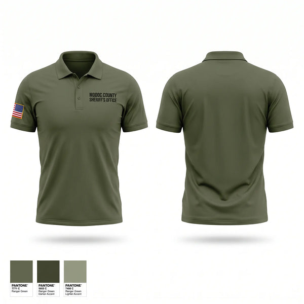 Short Sleeve Performance Polo, Modoc County Sheriff’s Office, Police, Teamtime, Team time, sublimation, custom sports apparel, team uniforms, spirit wear, spiritwear, sports uniforms, custom shirts, team store, custom team store, fundraiser sports, apparel fundraiser