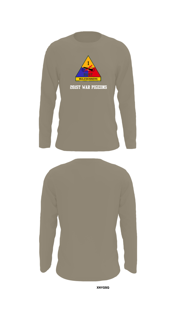 Long Sleeve Performance Shirt, 261st War Pigeons, Army, Teamtime, Team time, sublimation, custom sports apparel, team uniforms, spirit wear, spiritwear, sports uniforms, custom shirts, team store, custom team store, fundraiser sports, apparel fundraiser